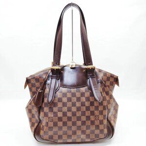 Louis Vuitton Verona MM Damier Ebene Handbag LV Brown Checkered Shoulder Bag